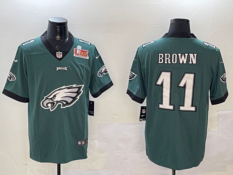 Men 2025 Philadelphia Eagles #11 Brown Green Nike Limited NFL Jersey style 51->philadelphia eagles->NFL Jersey